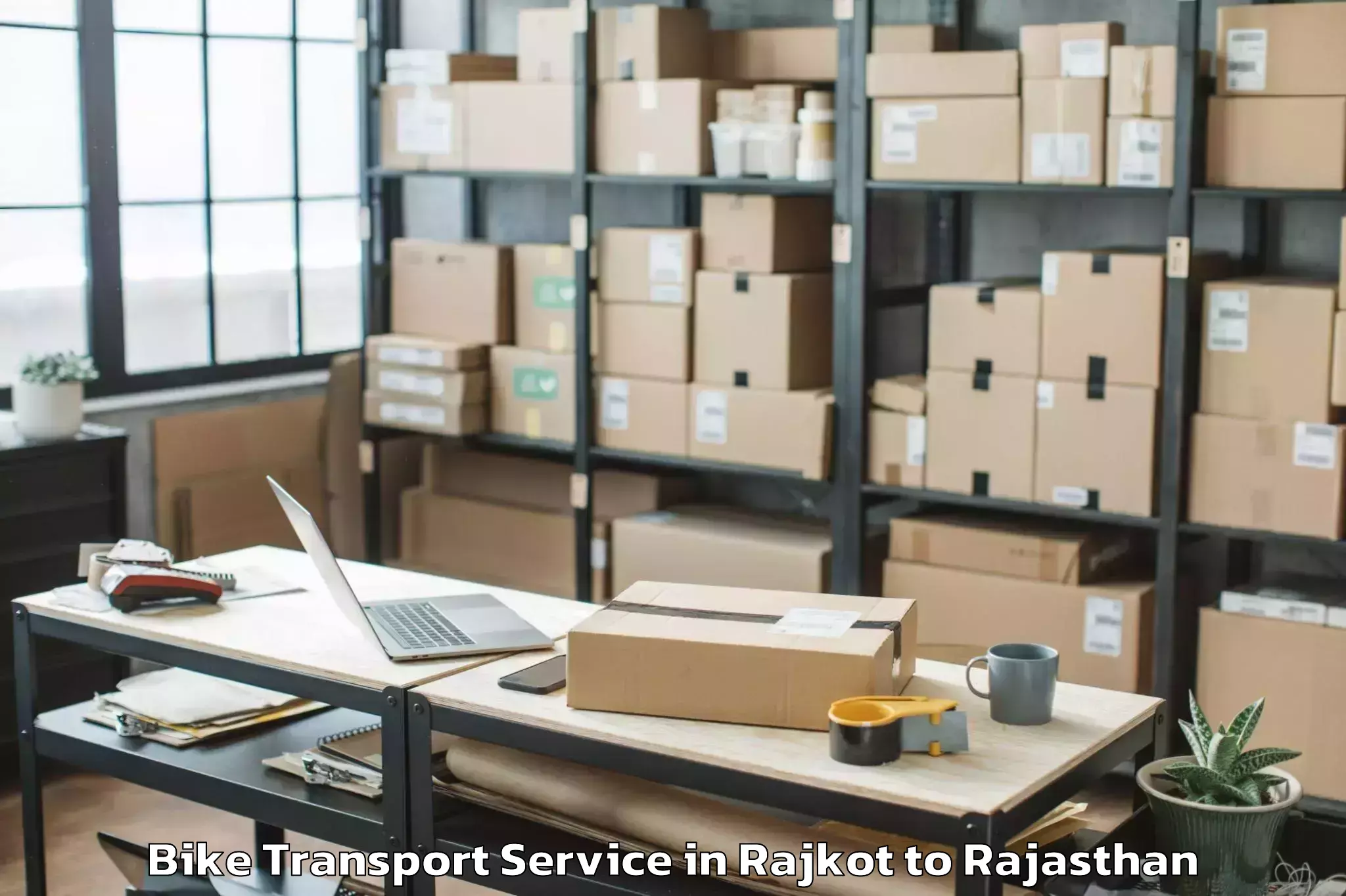 Hassle-Free Rajkot to Bisalpur Bike Transport